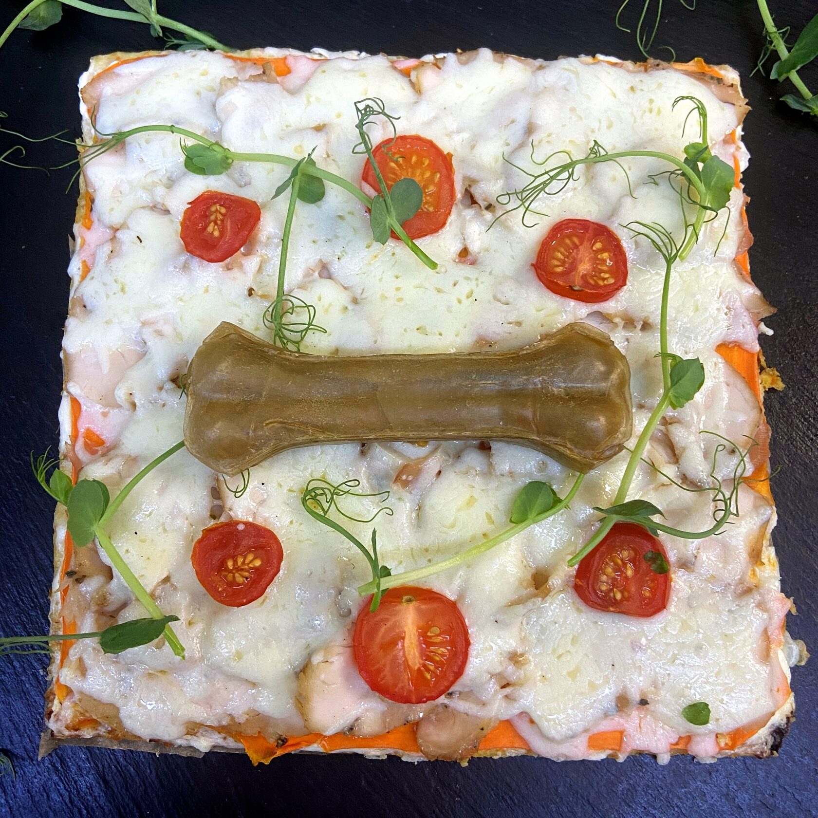 Мясная пицца для питомцев «Курочка су-вид» Мясная пицца для питомцев «Курочка су-вид»